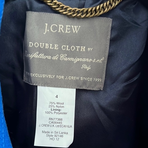 J. Crew Women's Royal Blue Trench Coat - Picture 3 of 3